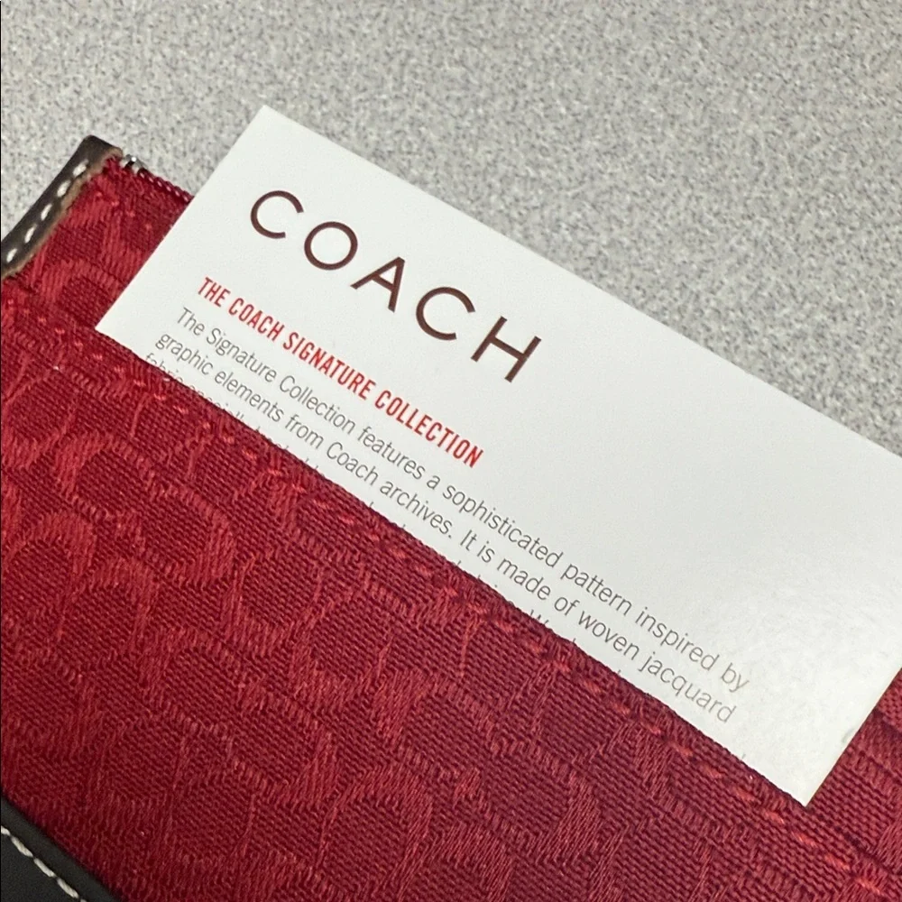Coach Mini C Jacquard Signature Collection Keyring Wallet